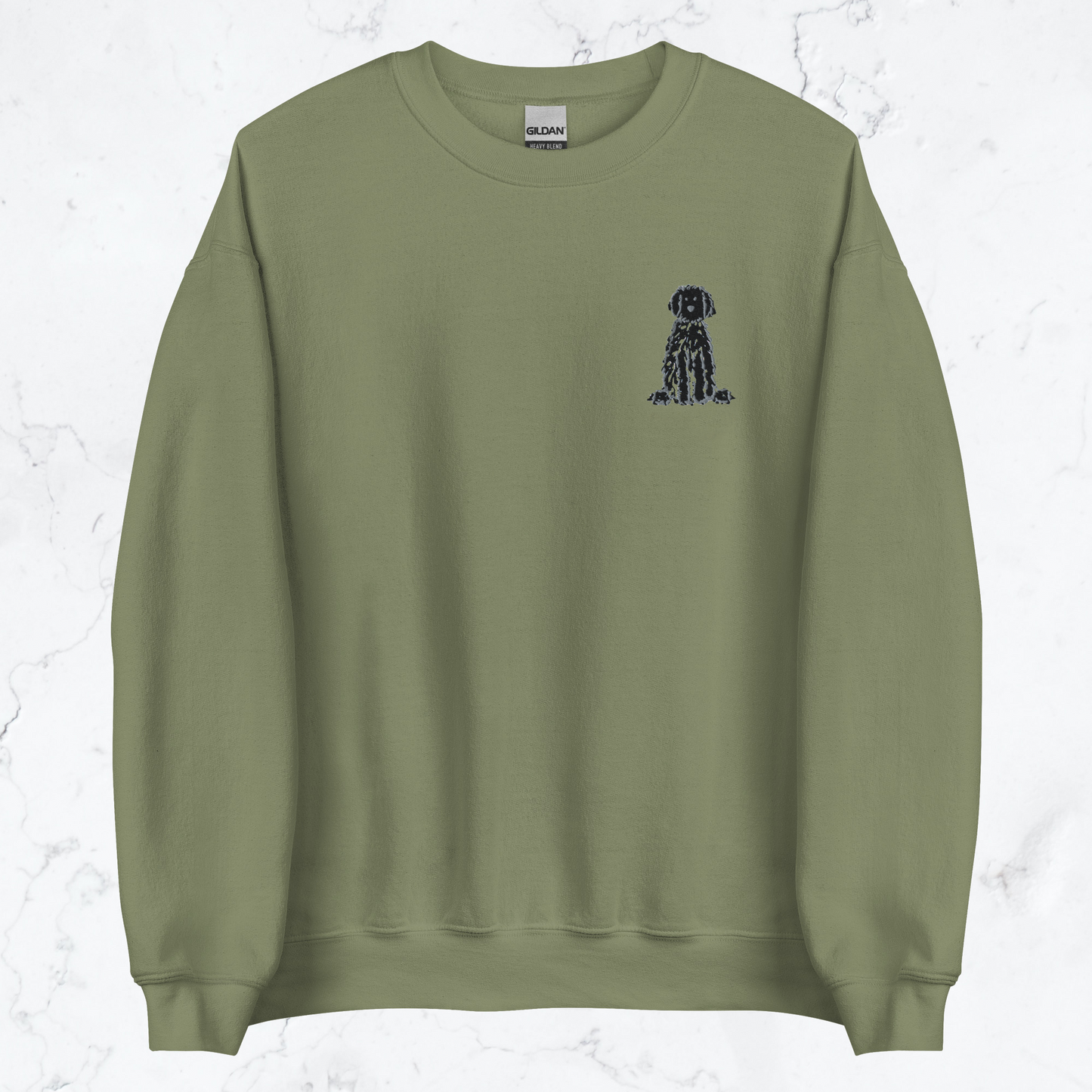Embroidered Black Doodle Sweatshirt