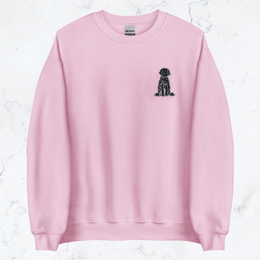 Embroidered Black Doodle Sweatshirt