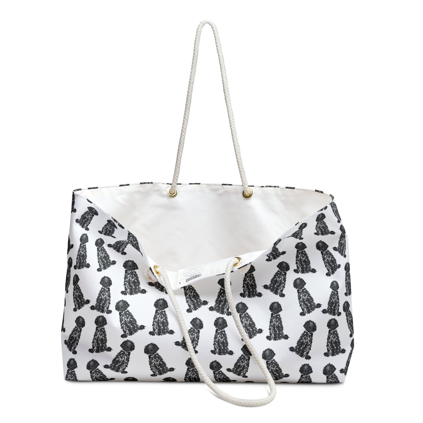 Black Doodle Weekender Bag