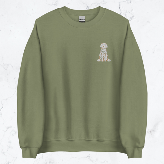 Embroidered Cream Doodle Sweatshirt