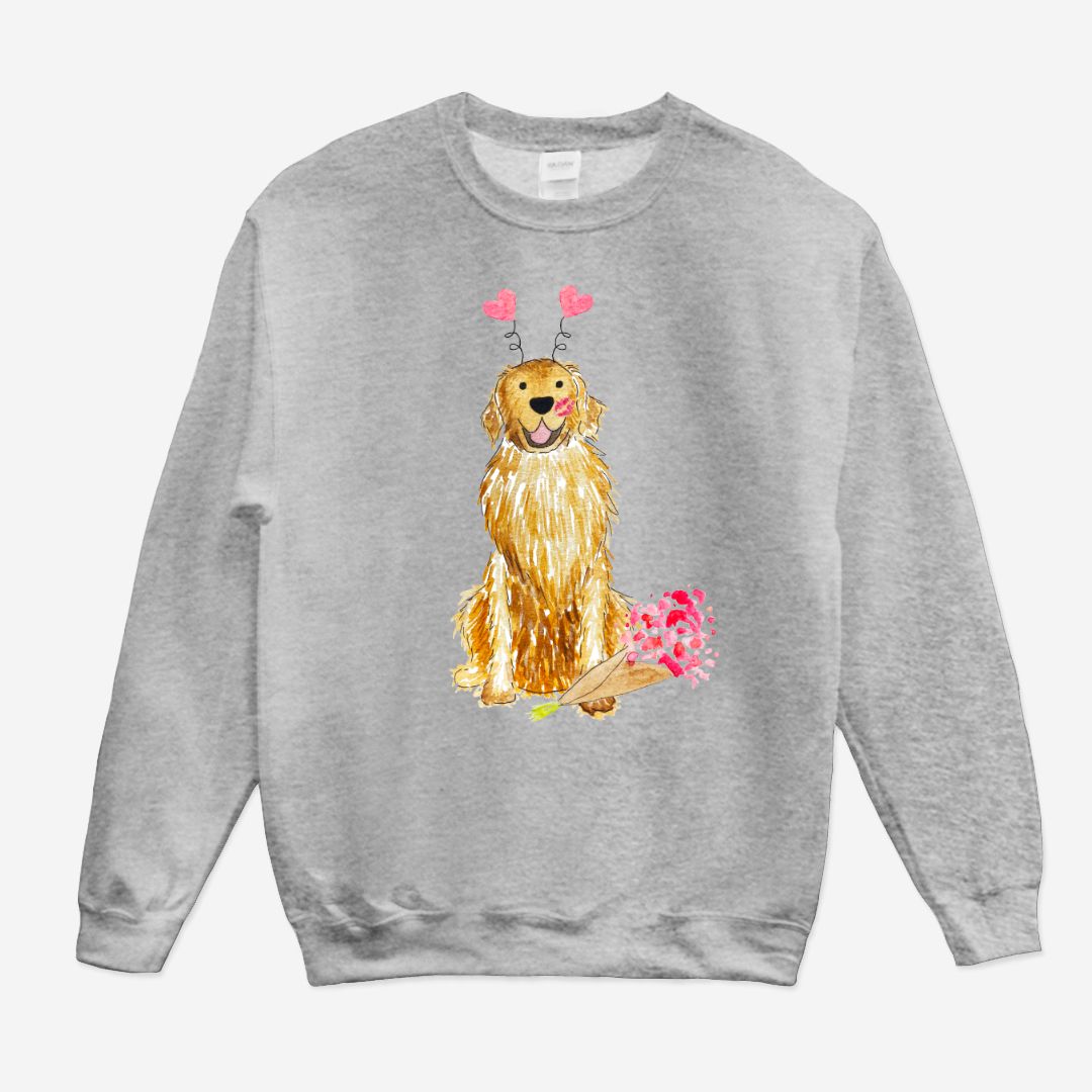 Lovey Dovey Golden Retriever Sweatshirt
