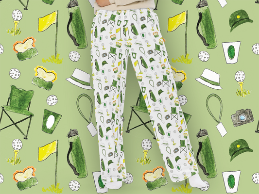 Golf Patron Pattern Pajama Pants