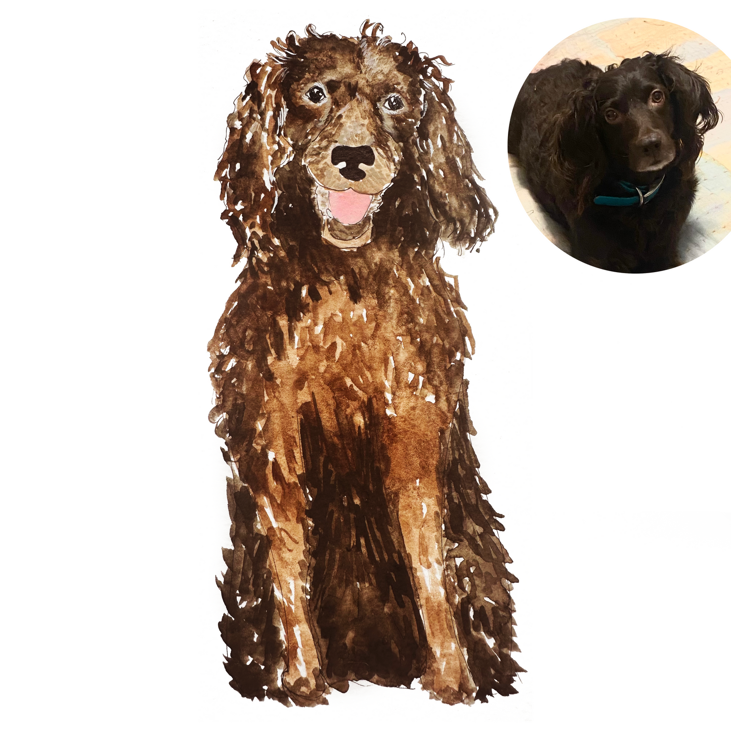 Custom Watercolor Pet Illustration
