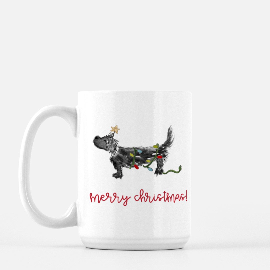 Festive Christmas Dachshund Mug