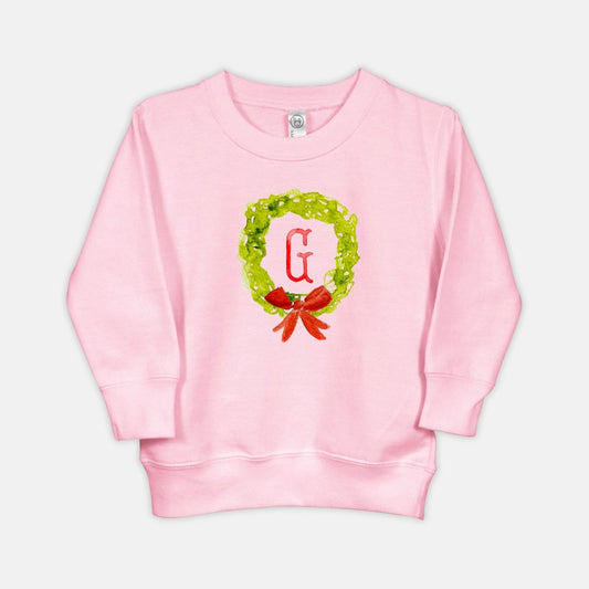 Monogram Wreath Toddler Sweatshirt