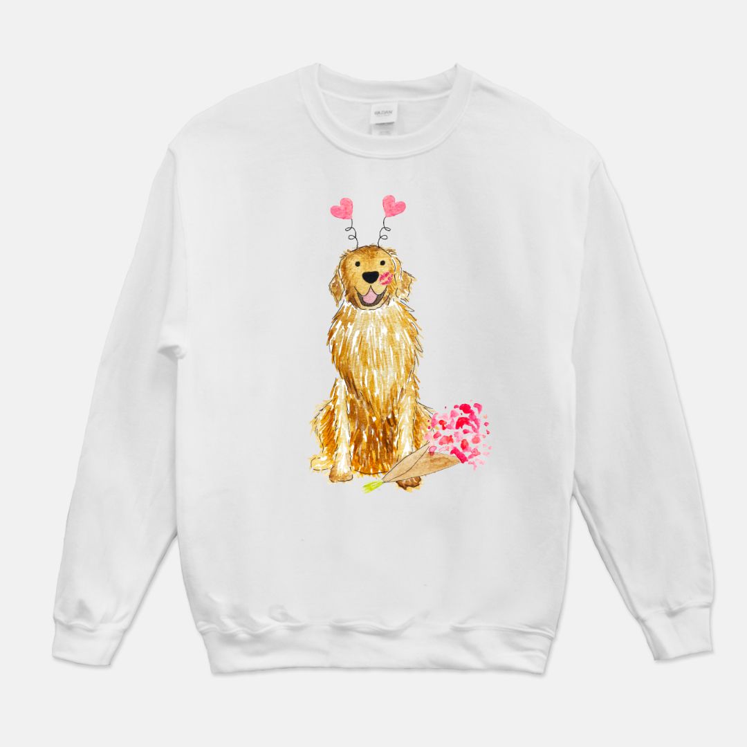 Lovey Dovey Golden Retriever Sweatshirt