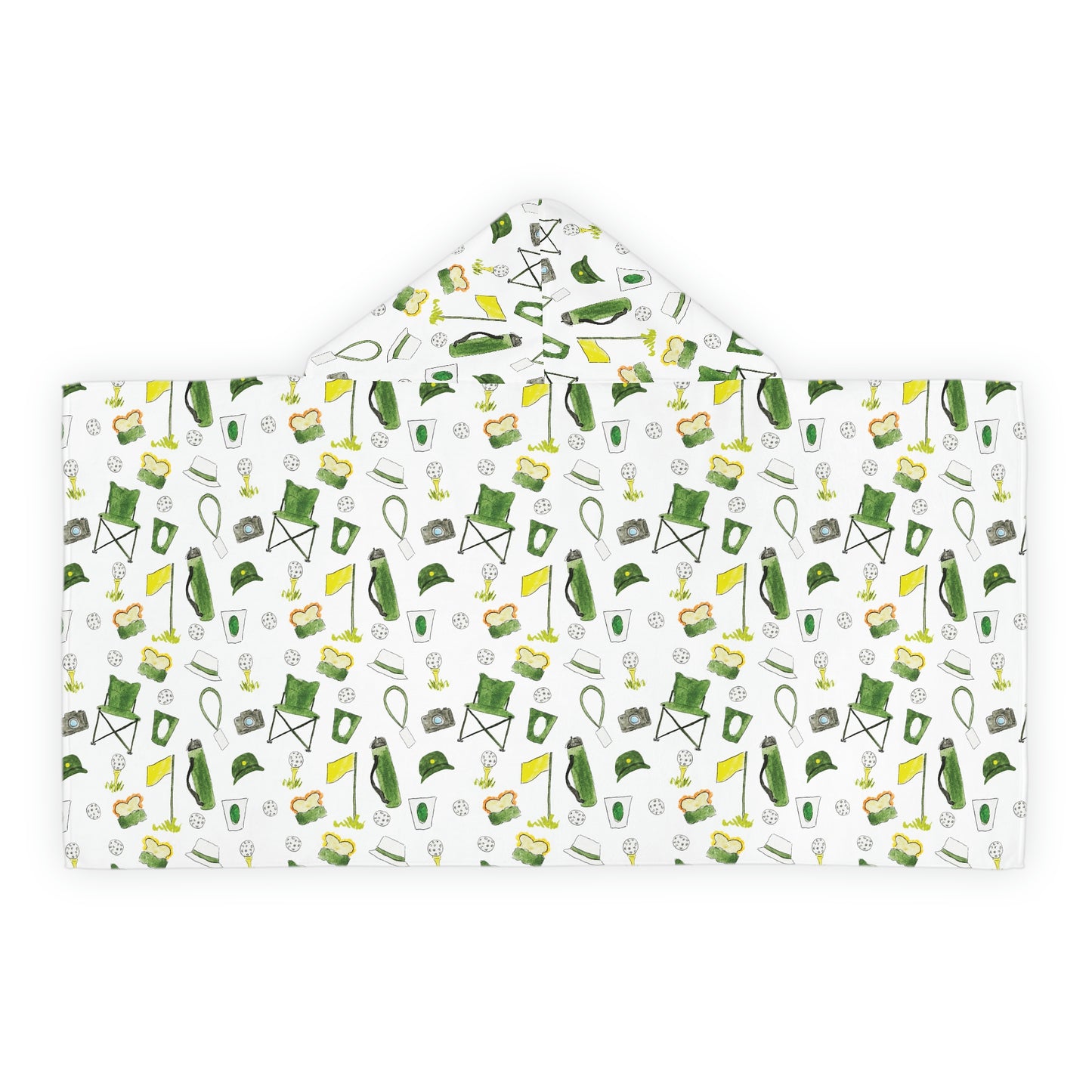 Golf Patron Pattern Youth Hooded Towel