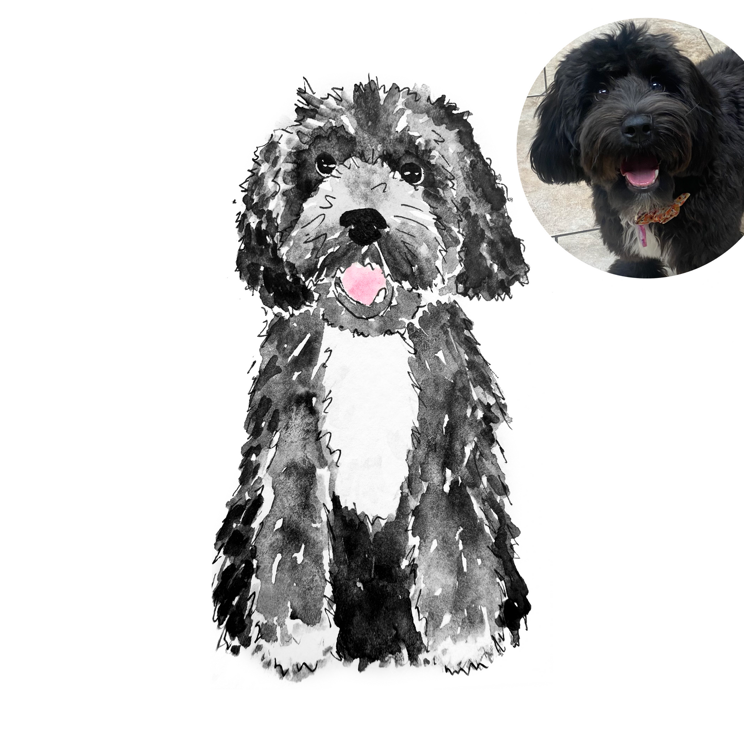 Custom Watercolor Pet Illustration