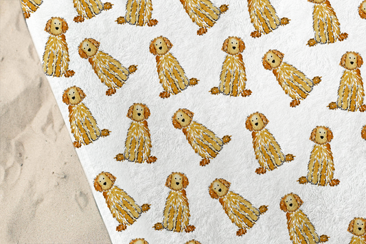 Apricot Doodle Beach Towel