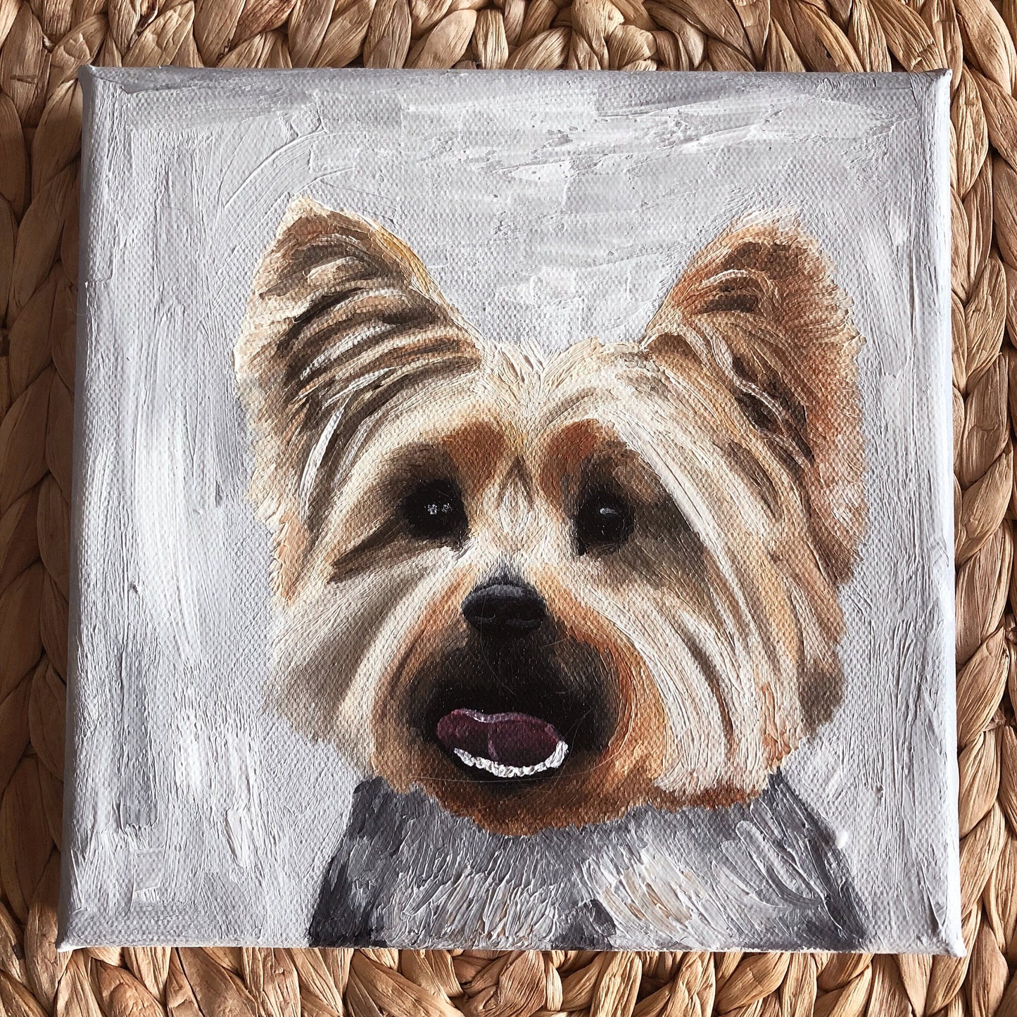 8 x 8 Custom Oil Painted Pet Portrait