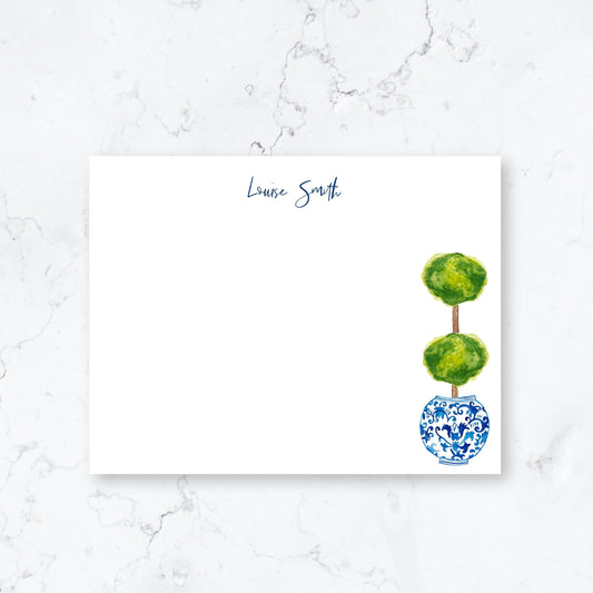 Personalized Topiary Stationery Set