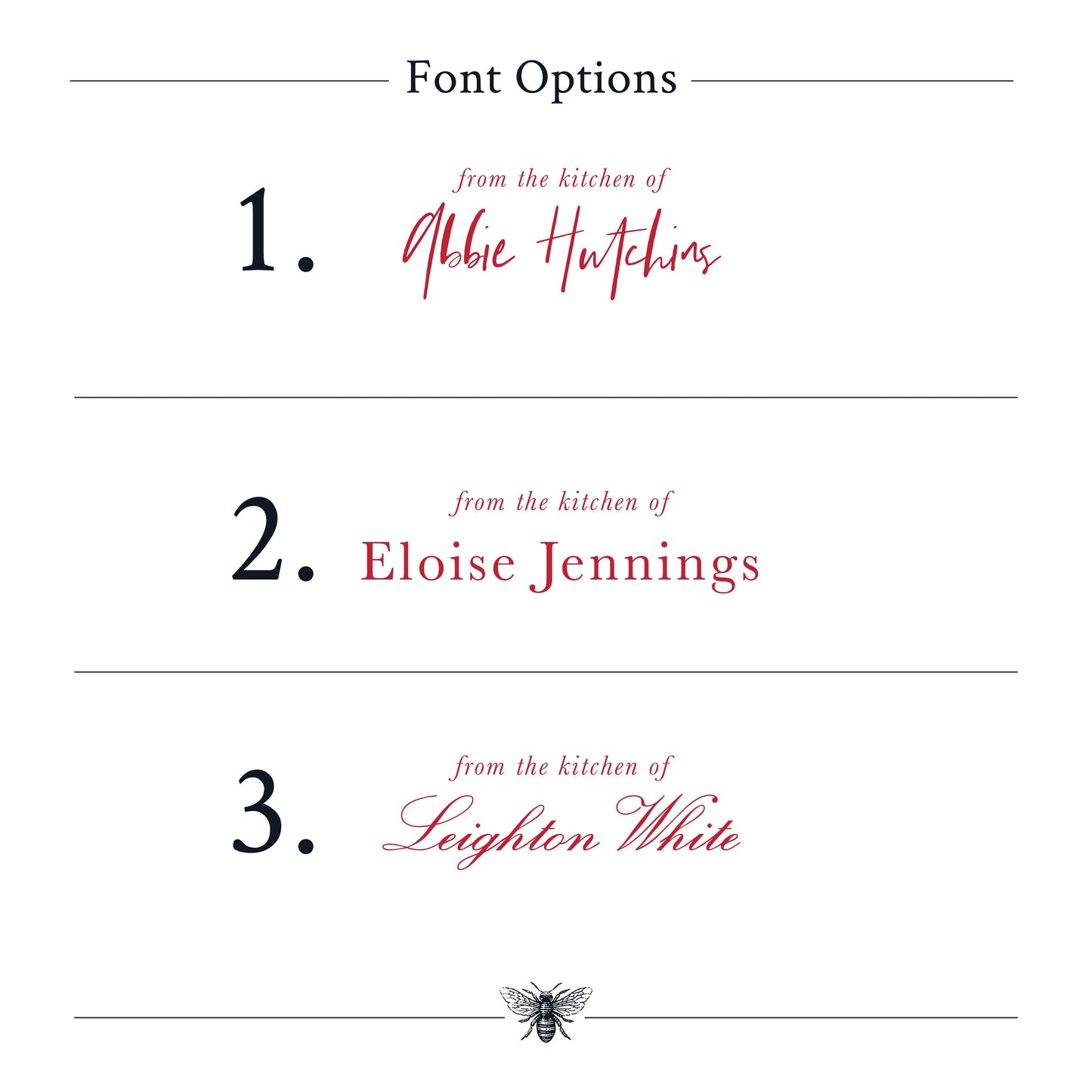Personalized Santa Christmas Recipe Cards
