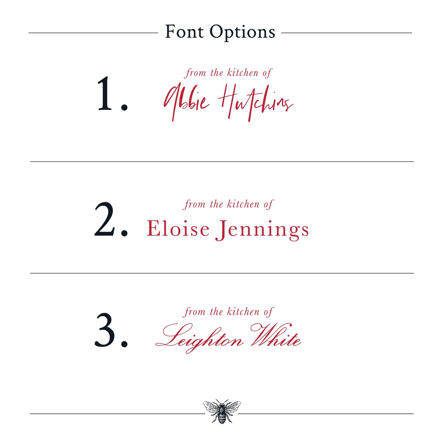 Personalized Christmas Topiary Recipe Box Cards