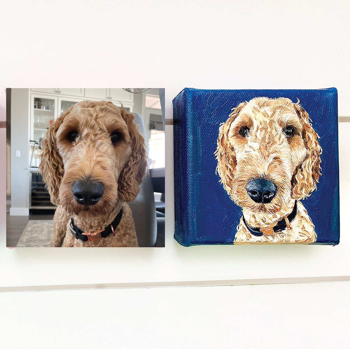 4 x 4 Custom Oil Painted Pet Portrait