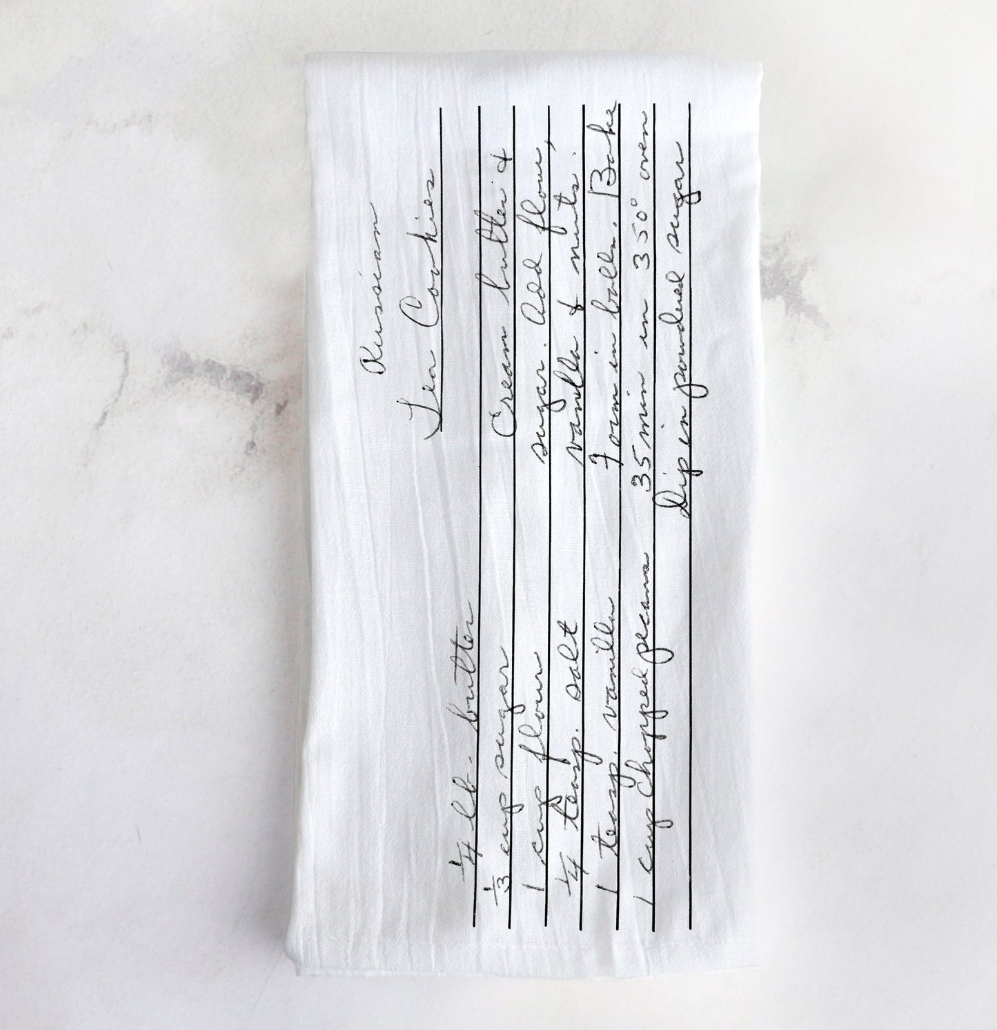 Personalized Handwritten Recipe Towel
