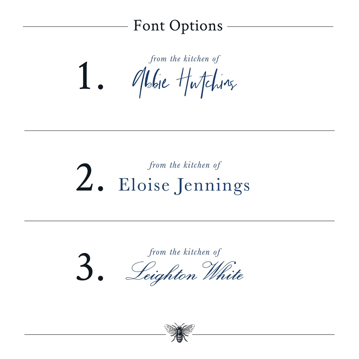 Personalized Floral Recipe Box Cards