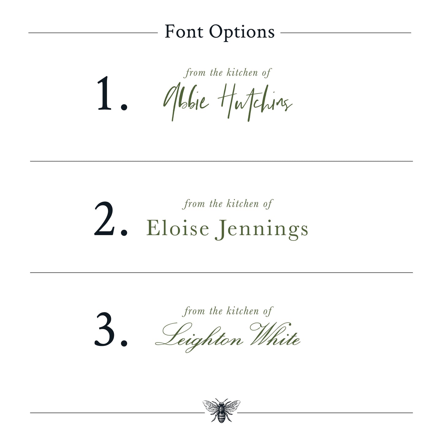 Personalized Cooking Recipe Box Cards
