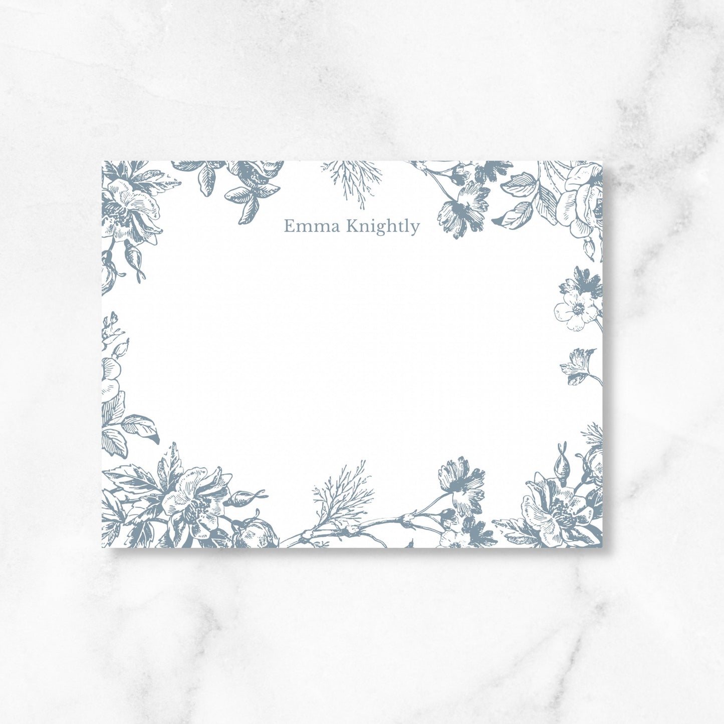 Personalized Floral Stationery Set