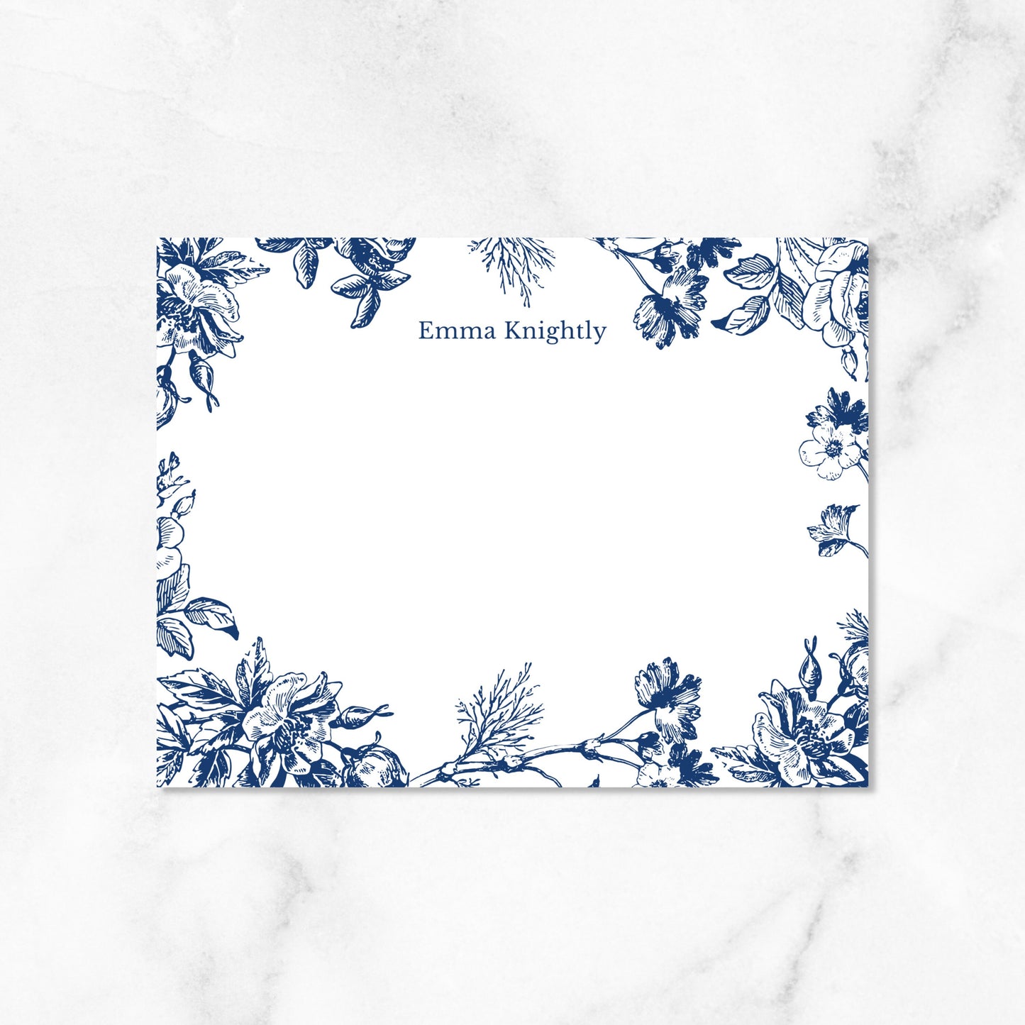 Personalized Floral Stationery Set