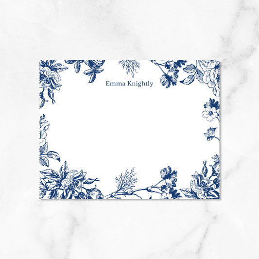 Personalized Floral Stationery Set