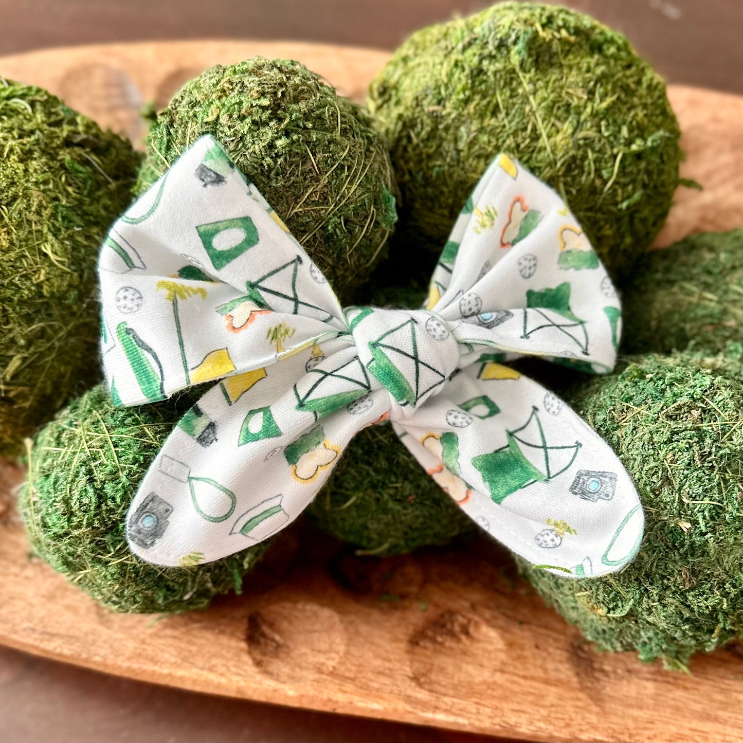 Golf Patron Pattern Hair Bow Clip