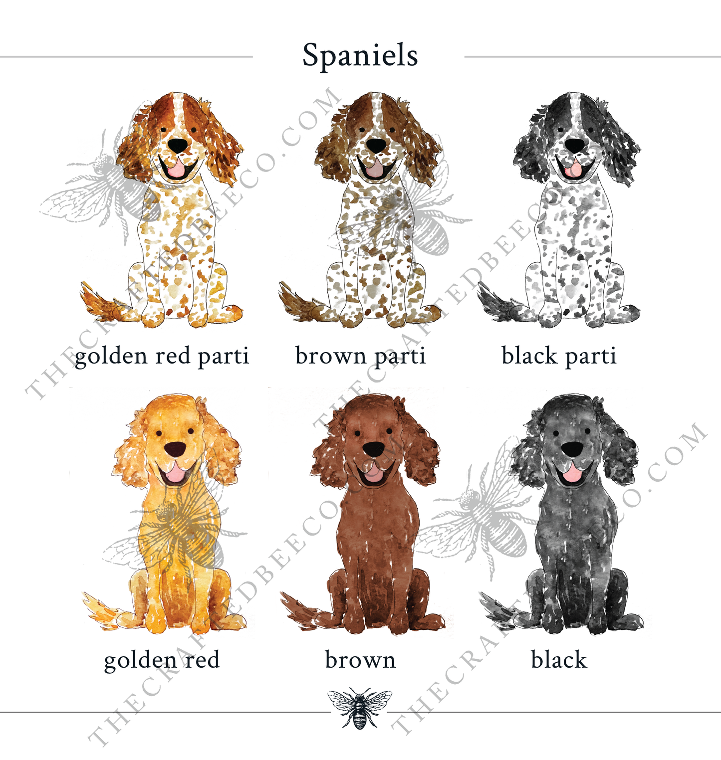 Spaniel Funny Bunny Tea Towel