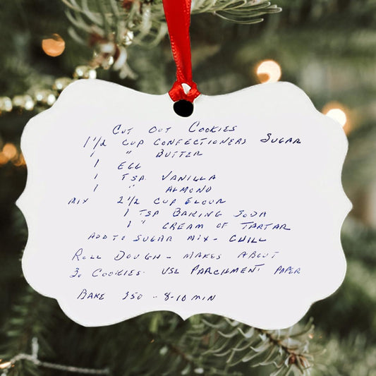 Personalized Handwritten Recipe Ornament