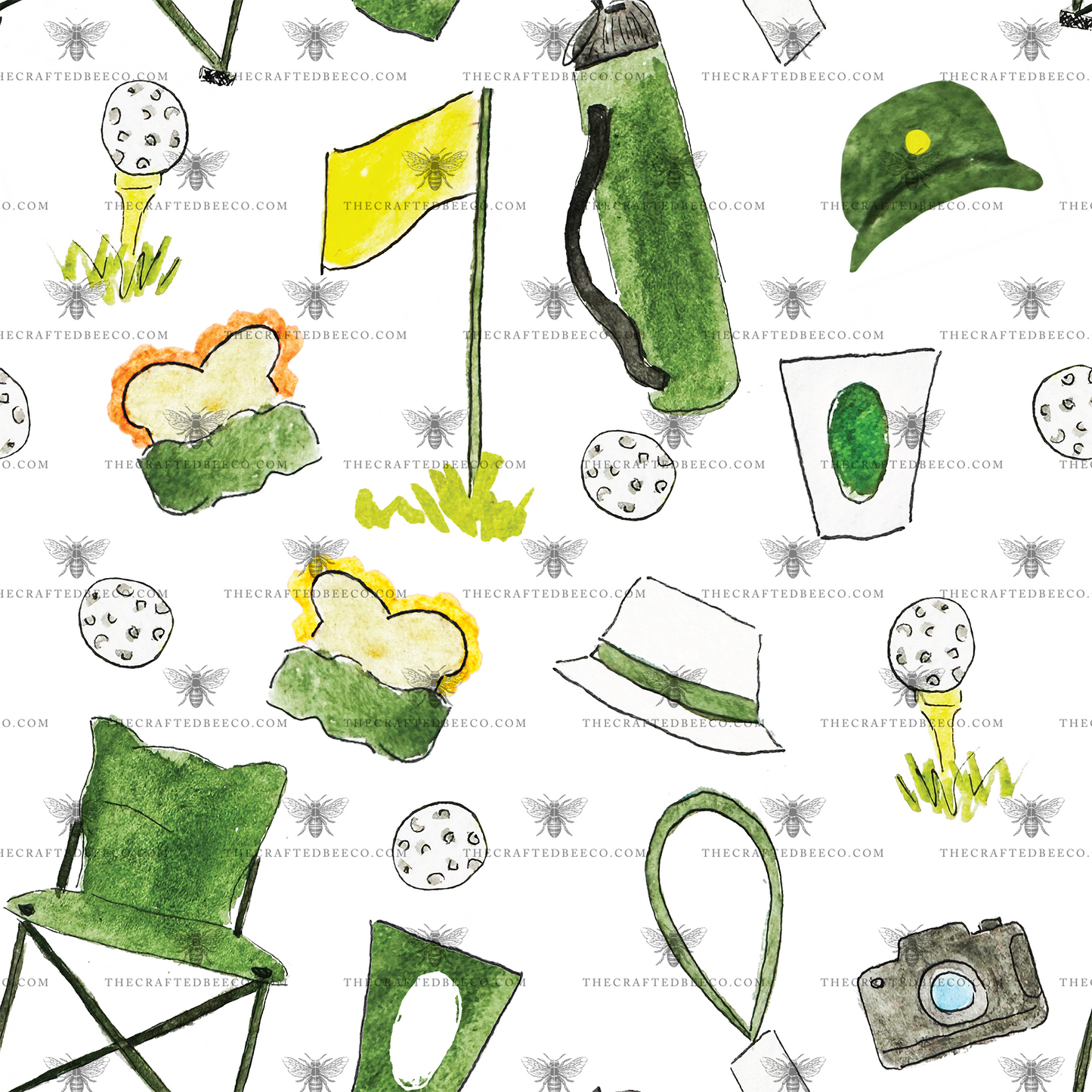 Golf Patron Pattern Baby Swaddle Blanket