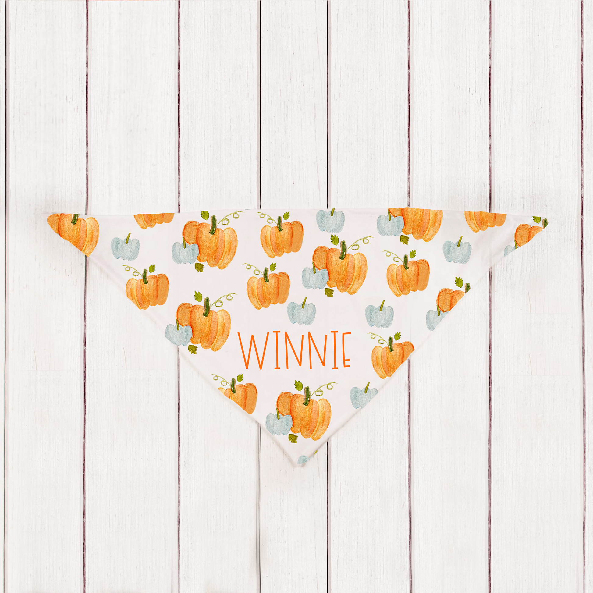 personalized fall dog bandanas with pumpkins