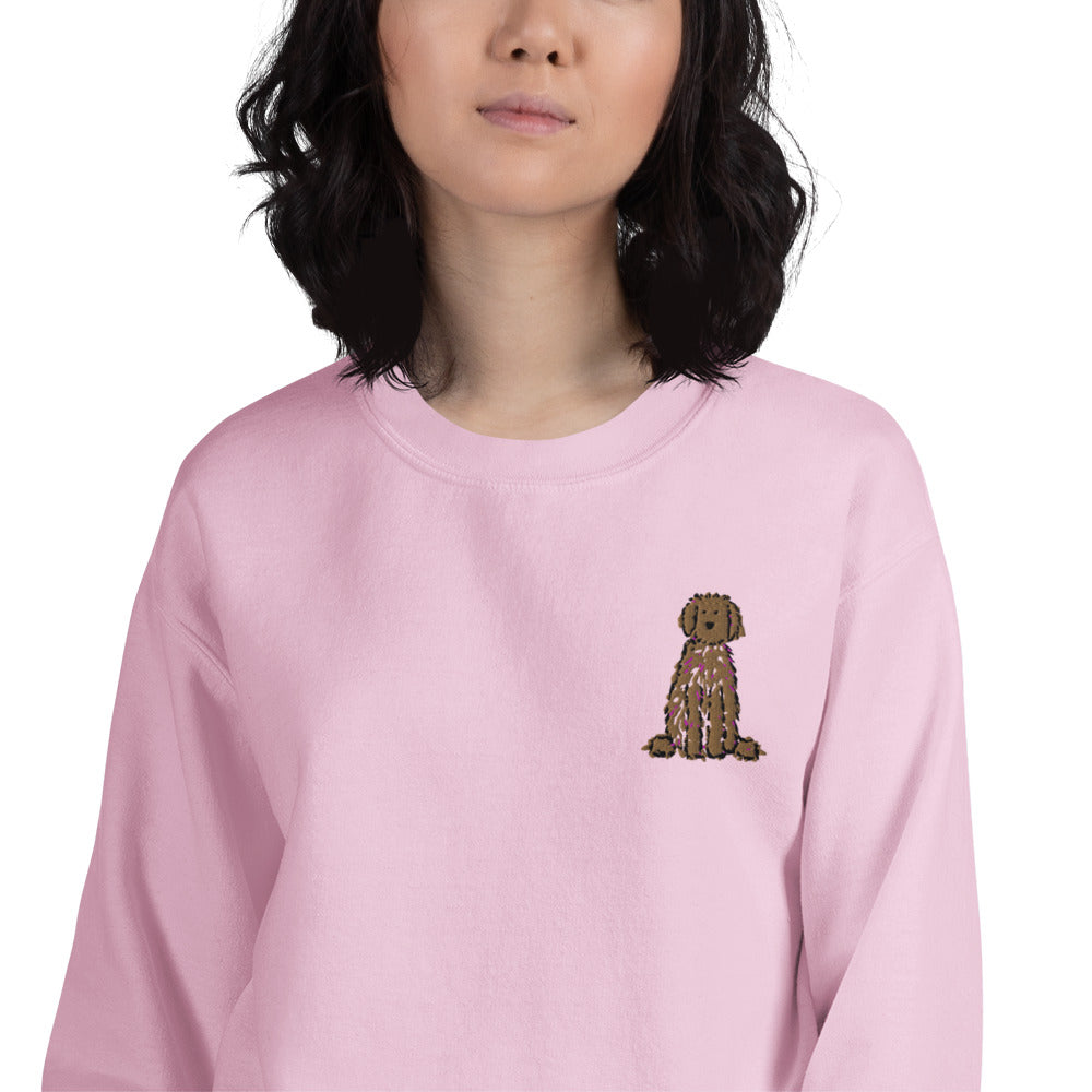 Embroidered Apricot Doodle Sweatshirt