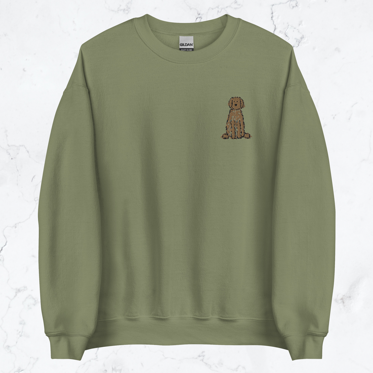 Embroidered Apricot Doodle Sweatshirt