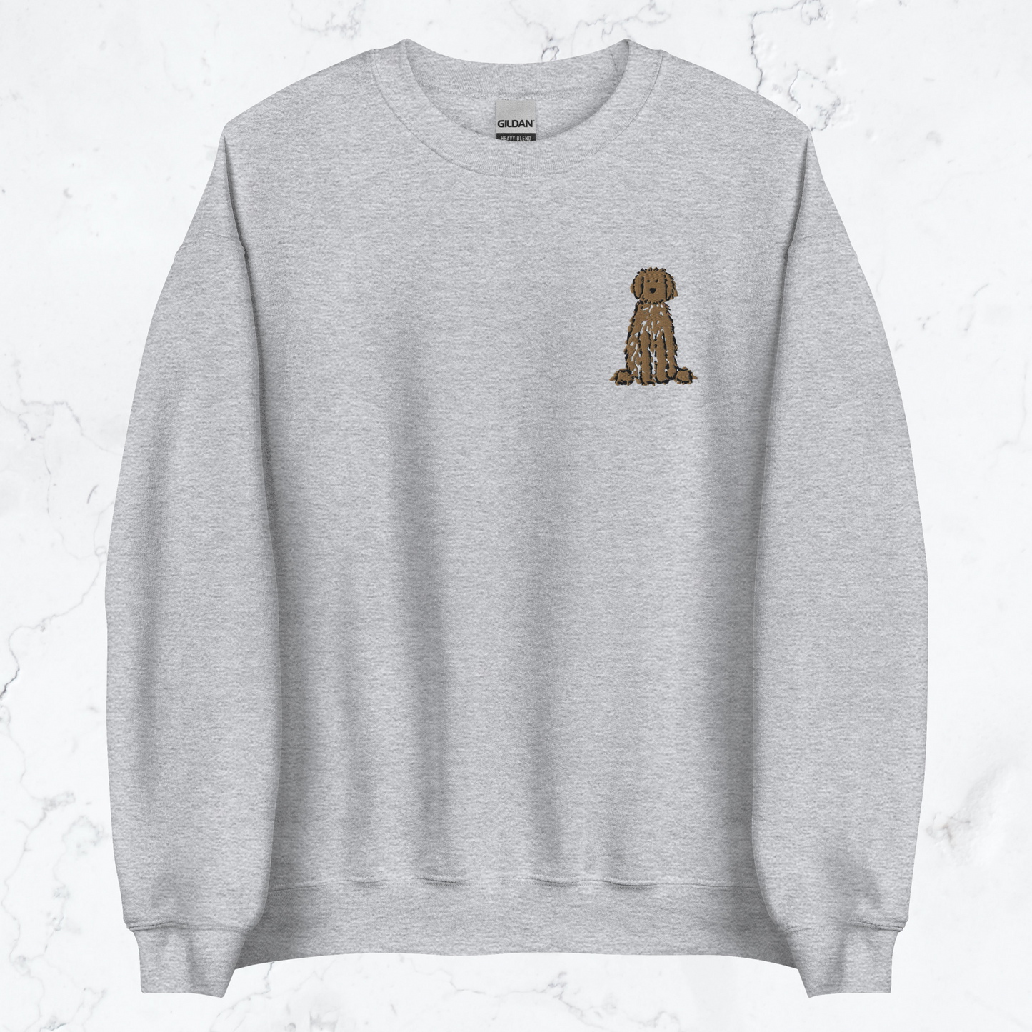 Embroidered Apricot Doodle Sweatshirt