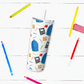 Back to School Pattern Skinny Steel Tumbler