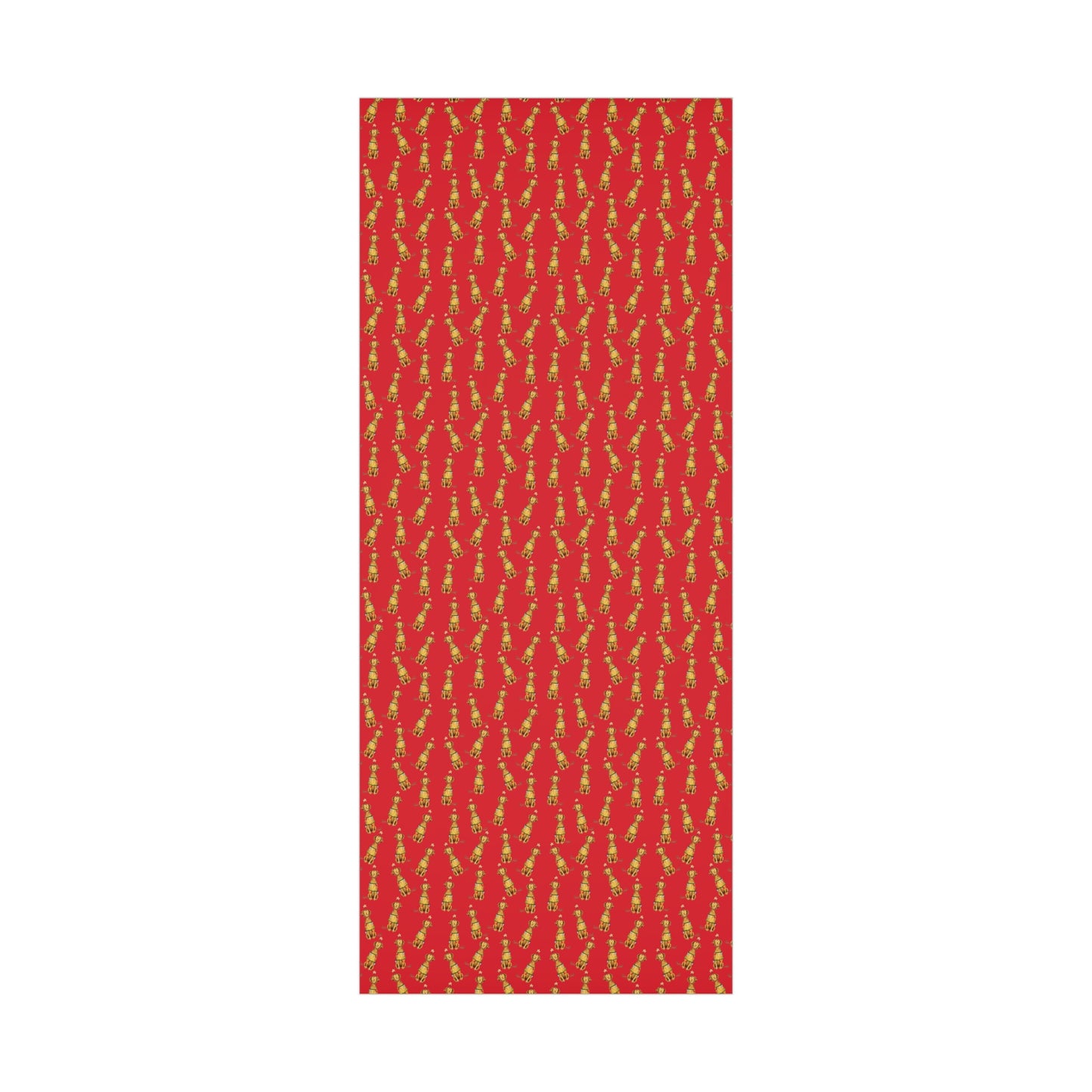 Festive Christmas Vizsla Gift Wrap - Red