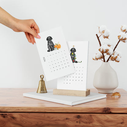 Black Doodle Calendar (2024)