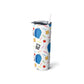 Back to School Pattern Skinny Steel Tumbler
