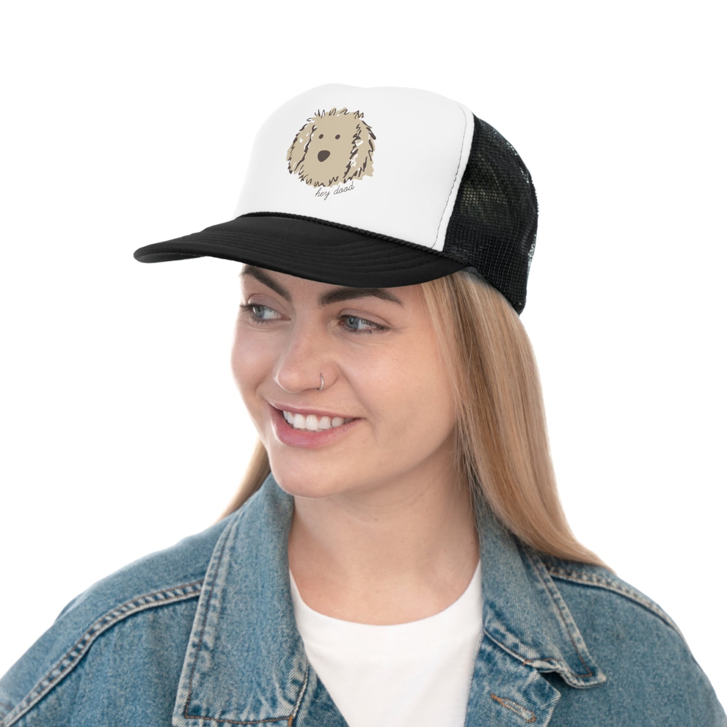 Hey Dood Cream Doodle Trucker Cap