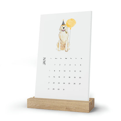 Light Golden Retriever 2024 Calendar