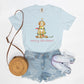 Festive Christmas Apricot and Cream Doodle Comfort Colors Tee