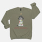 Festive Christmas Brown Parti Spaniel Gildan Sweatshirt