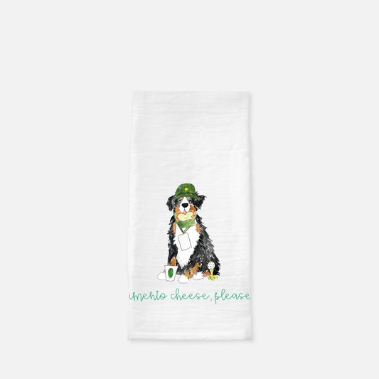 Golf Patron Bernese Mountain Dog Tea Towel