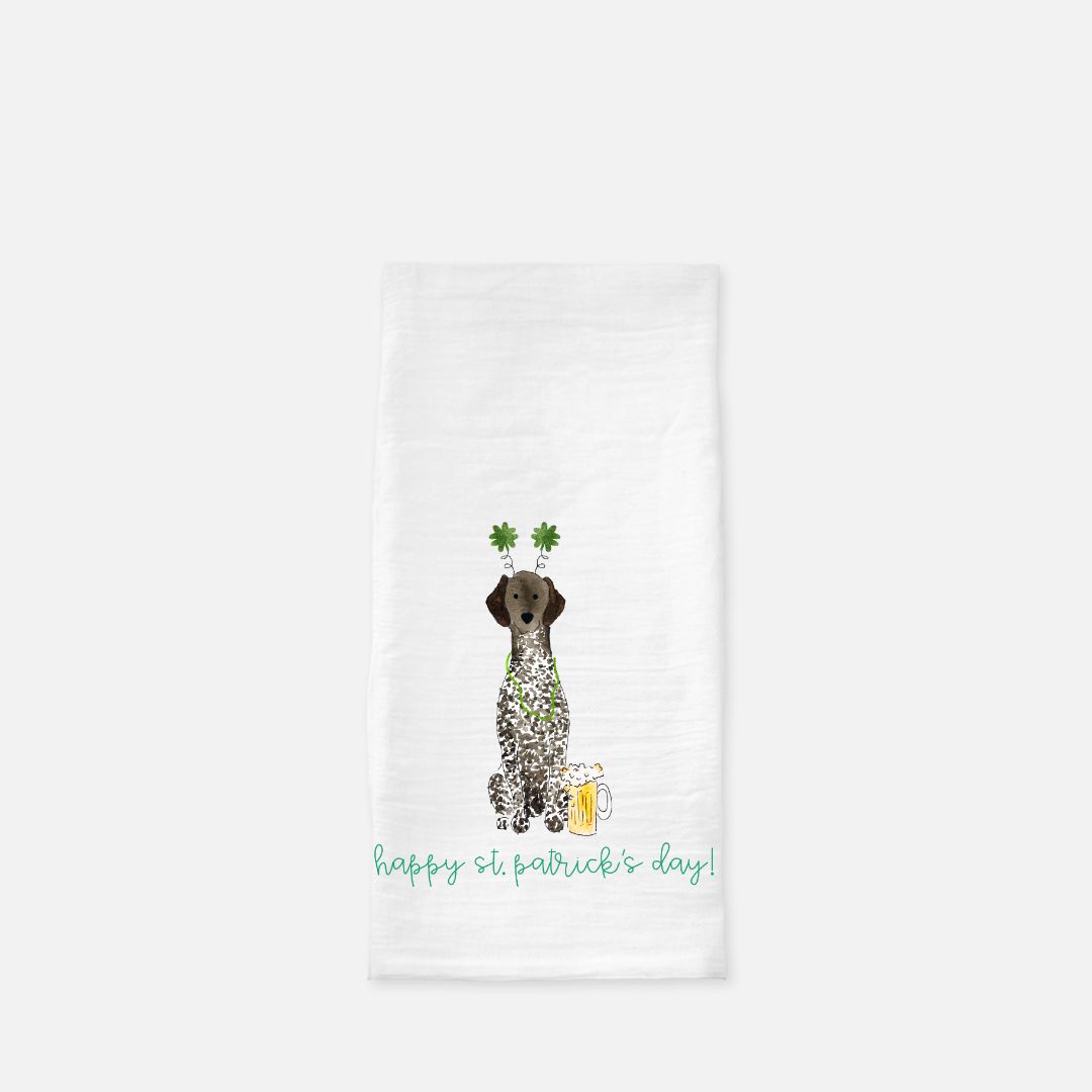 Lucky St. Patrick's Day GSP Tea Towel