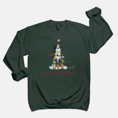 Festive Christmas Bernadoodle Gildan Sweatshirt