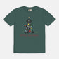 Festive Christmas Black Doodle Comfort Color Tee