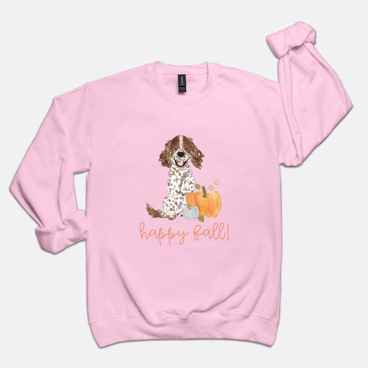 Fall Pumpkin Brown Parti Spaniel Gildan Sweatshirt