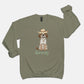 Howdy Cowboy Brown Parti Spaniel Gildan Sweatshirt