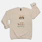 Howdy Cowboy Brown Parti Spaniel Gildan Sweatshirt