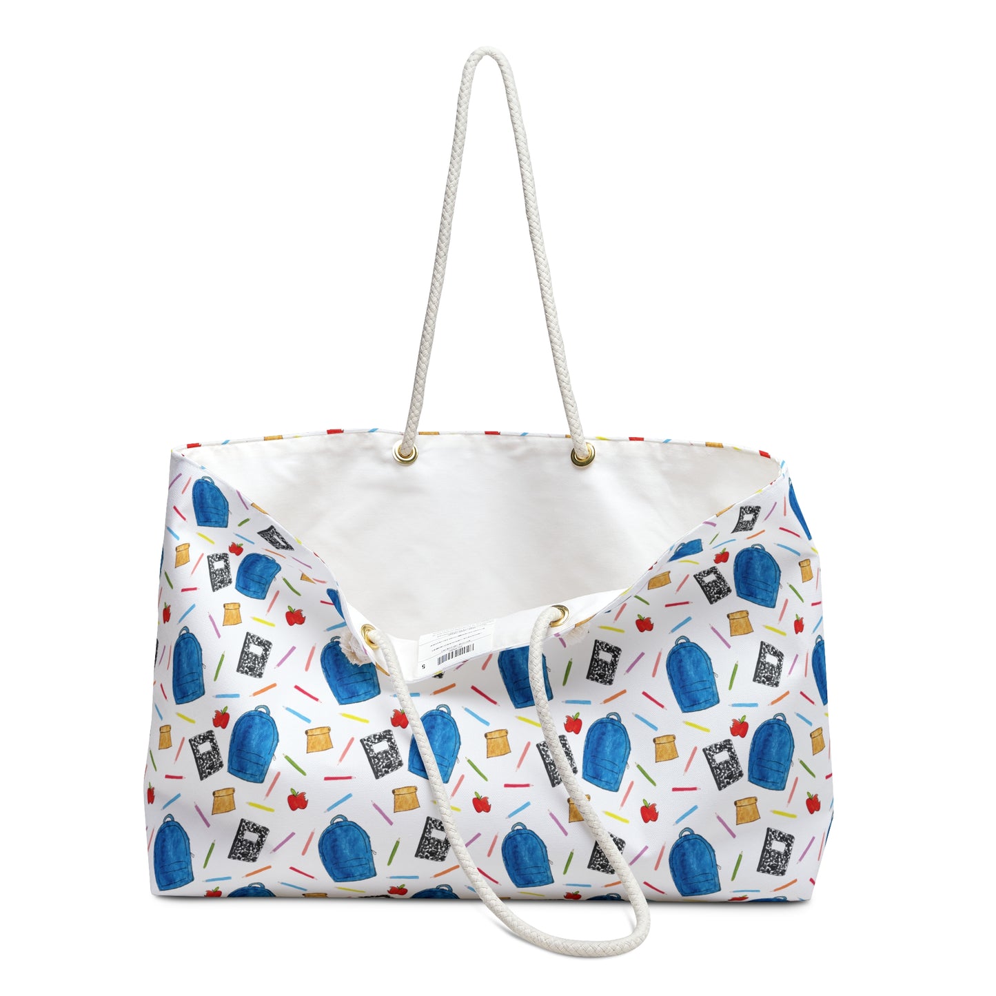 Back to School Pattern Weekender Bag