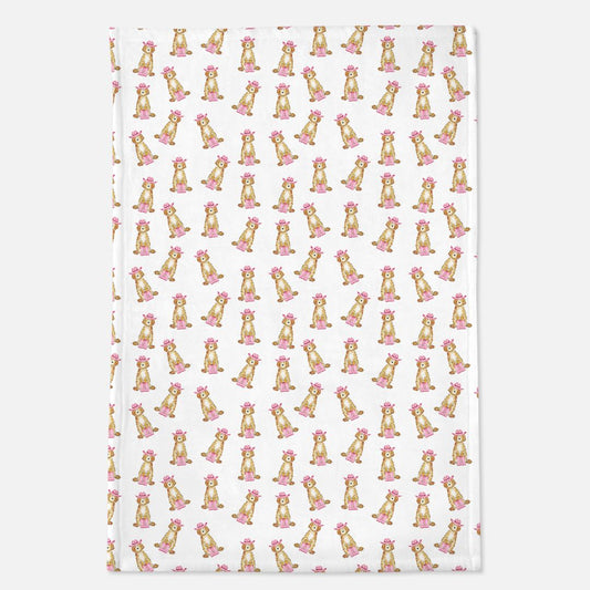 Howdy Cowgirl Apricot and Cream Doodle Minky Blanket - 40" x 60"