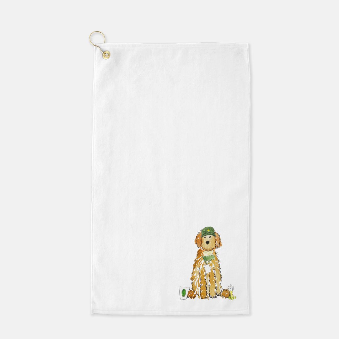 Golf Patron Apricot Doodle Golf Towel